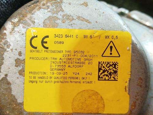 Front left seatbelt OPEL COMBO Box Body/MPV (K9) 1.5 D | BP29258939I26