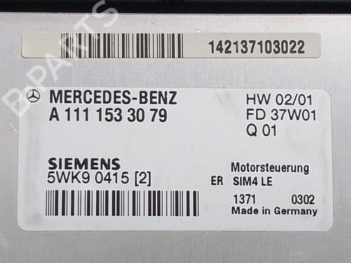 Used Engine control unit (ECU) MERCEDES-BENZ C-CLASS Coupe (CL203) C 200 Kompressor (203.745) (163 hp) 17726506