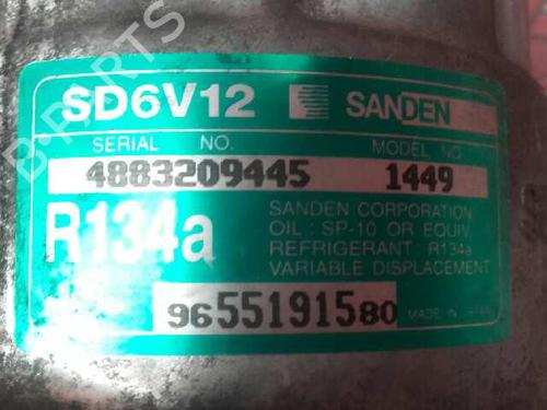 AC compressor PEUGEOT 407 (6D_) 1.6 HDi 110 (6D9HZC, 6D9HYC) | BP7922952M34 