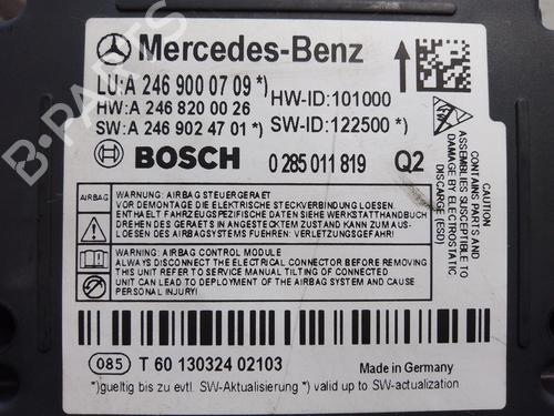 Used ECU airbags MERCEDES-BENZ B-CLASS Sports Tourer (W246, W242) B 180 CDI (246.200) (109 hp) 18527286