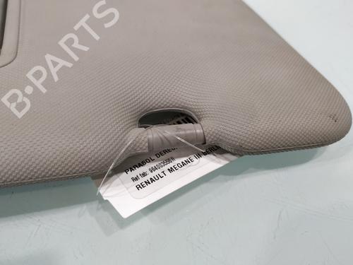 Right sun visor RENAULT MEGANE III Hatchback (BZ0/1_, B3_) 1.5 dCi (BZ1G, BZ1W, BZ0R) | BP31828392I2
