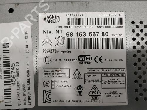 Radio CITROËN C4 II (NC_)  | BP15204430E6 
