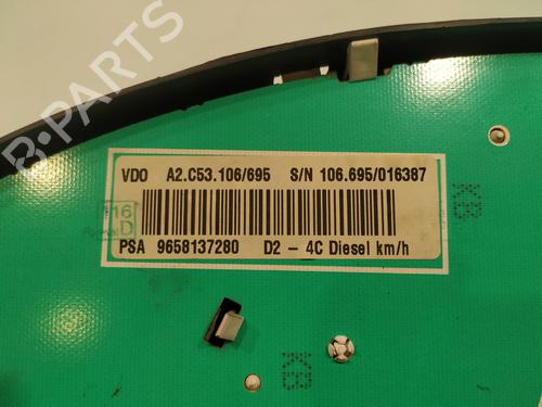 Instrument cluster PEUGEOT 407 (6D_) 1.6 HDi 110 (6D9HZC, 6D9HYC) | BP31909241C47