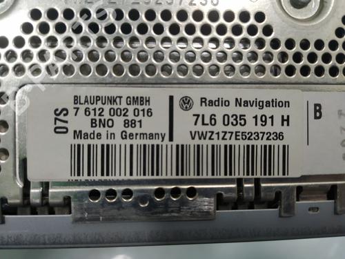 Radio VW TOUAREG (7LA, 7L6, 7L7) 3.0 V6 TDI | BP16502273E6 