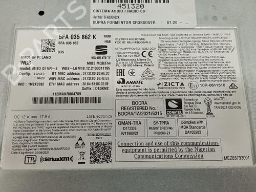 Radio CUPRA FORMENTOR (KM7, KMP) 1.5 TSI | BP13702548E6 