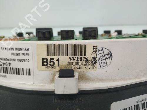 Instrument cluster HYUNDAI SANTA FÉ I (SM) 2.0 CRDi | BP22614749C47 