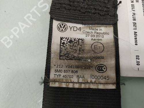 Rear right seatbelt VW GOLF PLUS V (5M1, 521) 1.6 TDI | BP20703866I28 