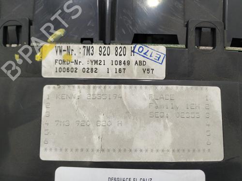 Instrument cluster VW SHARAN (7M8, 7M9, 7M6) 1.9 TDI | BP17139429C47 