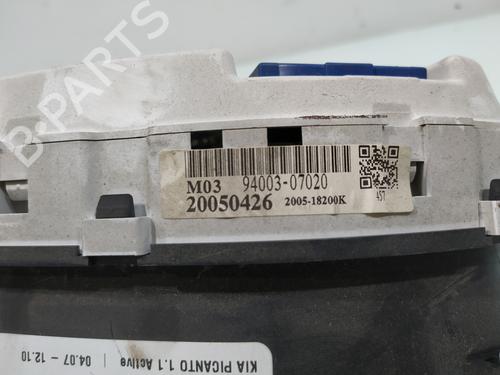 Instrument cluster KIA PICANTO I (SA) 1.1 | BP26394562C47 