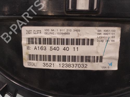 Instrument cluster MERCEDES-BENZ M-CLASS (W163)  | BP27692897C47 
