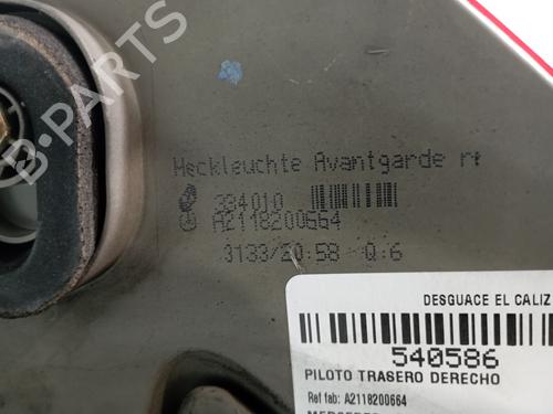 Right taillight MERCEDES-BENZ E-CLASS (W211) E 270 CDI (211.016) | BP29448713C35 