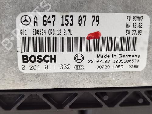 Engine control unit (ECU) MERCEDES-BENZ E-CLASS (W211) E 270 CDI (211.016) | BP38469683M57 - Image 4