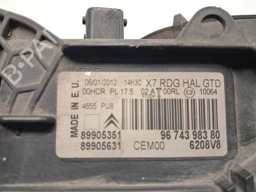 Left headlight CITROËN C5 III (RD_) 1.6 HDi 110 (RD9HL0, RD9HR8, RD9HRA) | BP31052273C28