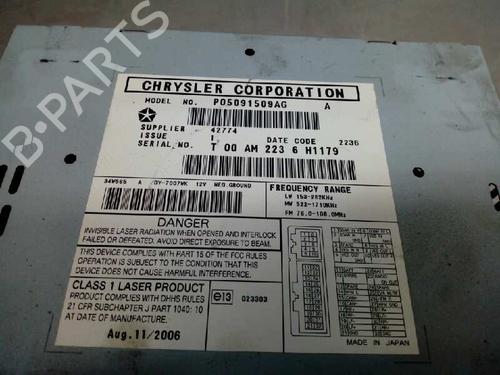 Radio DODGE CALIBER 2.0 CRD | BP8460923E6 