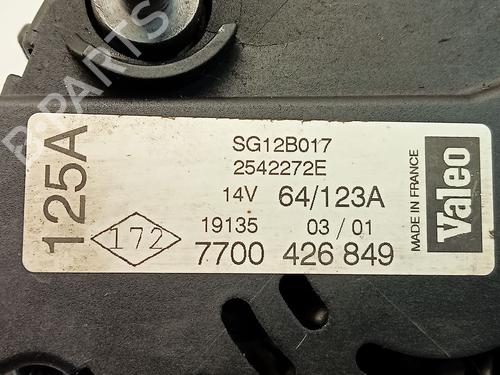 Alternator RENAULT LAGUNA II (BG0/1_)  | BP27296598M7 