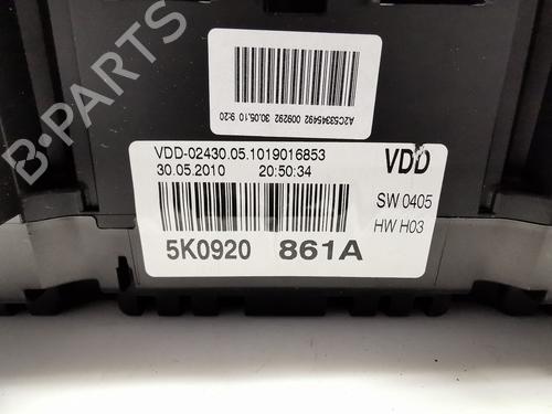 Instrument cluster VW GOLF VI (5K1) 1.6 TDI | BP27282680C47