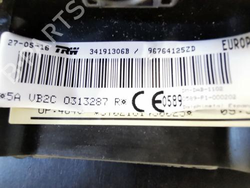 Driver airbag PEUGEOT 3008 II SUV (MC_, MR_, MJ_, M4_) 1.2 THP/ PureTech 130 (MRHNSM, MRHNSU, MRHNSJ, MRHNYW,... | BP29747894C9 