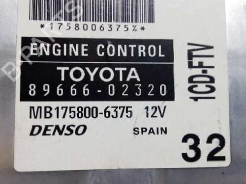 Engine control unit (ECU) TOYOTA COROLLA (_E12_) 2.0 D-4D (CDE120R, CDE120L_) | BP8441959M57