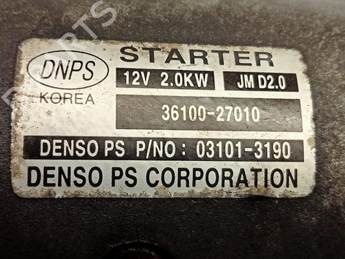 Starter KIA SPORTAGE II (JE_, KM_)  | BP27699812M8 