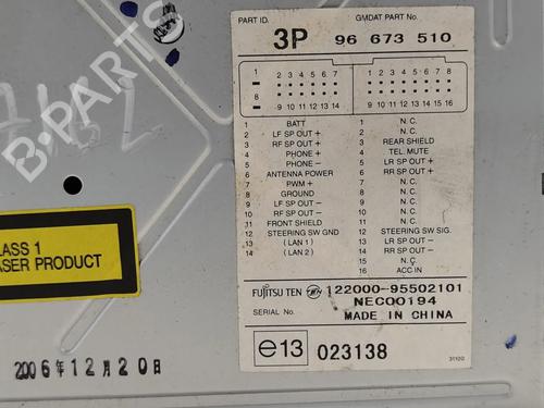 Radio CHEVROLET CAPTIVA (C100, C140) 2.0 D 4WD | BP16184305E6 