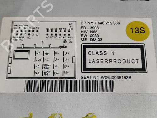 Radio SEAT IBIZA IV SC (6J1, 6P5) 1.4 | BP13099471E6 