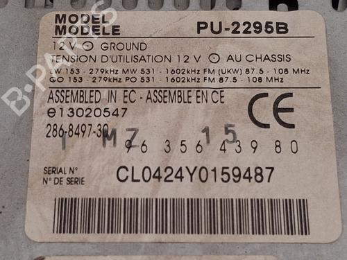 Radio CITROËN C5 I (DC_) 2.0 HDi (DCRHZB, DCRHZE) | BP29525594E6 