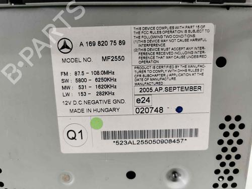 Radio MERCEDES-BENZ A-CLASS (W169)  | BP8478806E6 