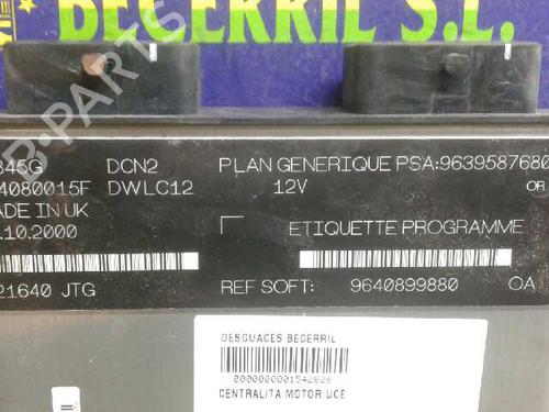 Engine control unit (ECU) PEUGEOT 206 Hatchback (2A/C) 1.9 D | BP8455974M57 