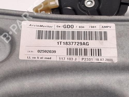 Rudehejsemekanisme ventre foran VW TOURAN (1T1, 1T2) 1.9 TDI | BP28569574C22