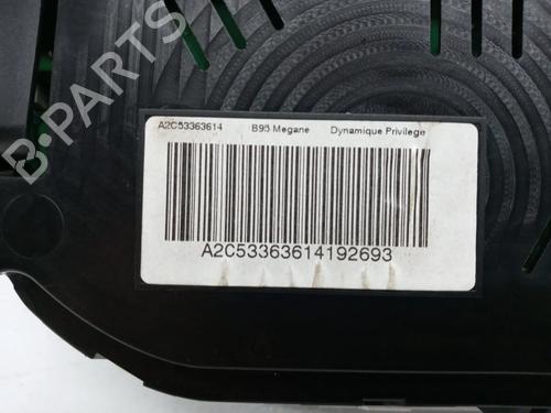 Instrument cluster RENAULT MEGANE III Hatchback (BZ0/1_, B3_) 1.5 dCi (BZ09, BZ0D, BZ1W, BZ29, BZ14) | BP8690371C47 