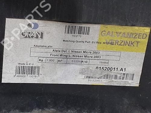 Left front fenders NISSAN MICRA III (K12) 1.2 16V | BP29356448C41 