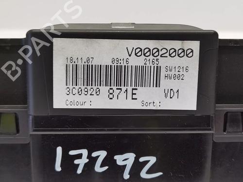 Instrument cluster VW PASSAT B6 (3C2) 2.0 TDI | BP17556376C47 