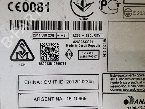 Radio RENAULT SCÉNIC III (JZ0/1_) 1.2 TCe | BP27866208E6 