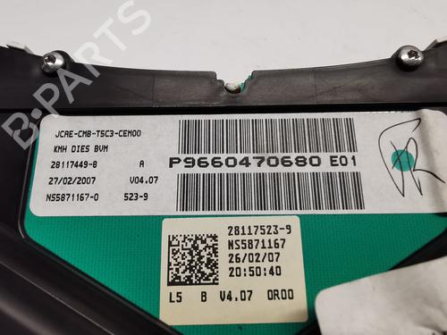 Instrument cluster PEUGEOT 307 SW (3H) 1.6 HDI 110 | BP25772495C47 