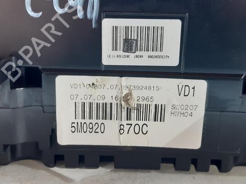 Instrument cluster VW GOLF PLUS V (5M1, 521)  | BP8498944C47 