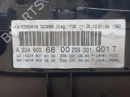 Instrument cluster MERCEDES-BENZ C-CLASS (W204) C 200 CDI (204.001) | BP5850727C47