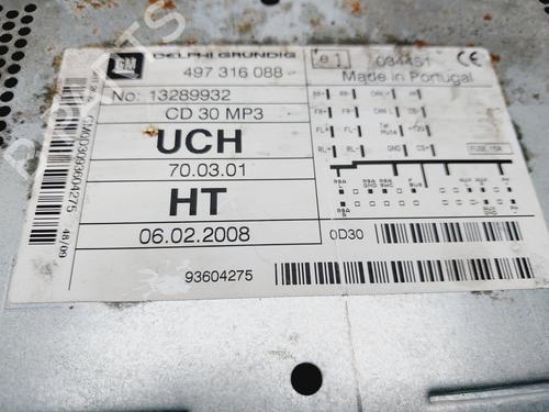 Radio OPEL ZAFIRA / ZAFIRA FAMILY B (A05)  | BP24514422E6 