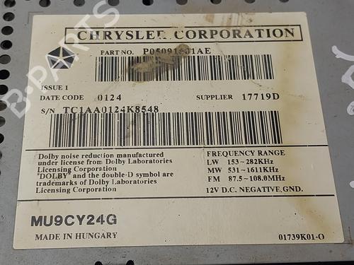 Autoradio CHRYSLER VOYAGER IV (RG, RS) 2.5 CRD | BP30831460E6 