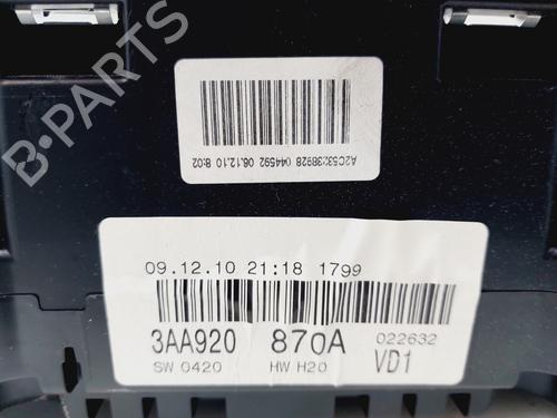 Instrument cluster VW PASSAT B7 (362) 1.6 TDI | BP21546614C47 