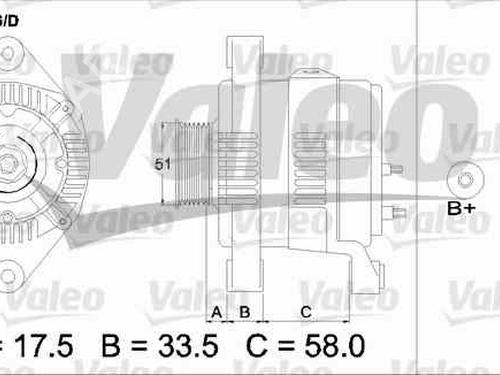 Alternator OPEL VECTRA B (J96) 1.6 i 16V (F19) | BP2863020M7 