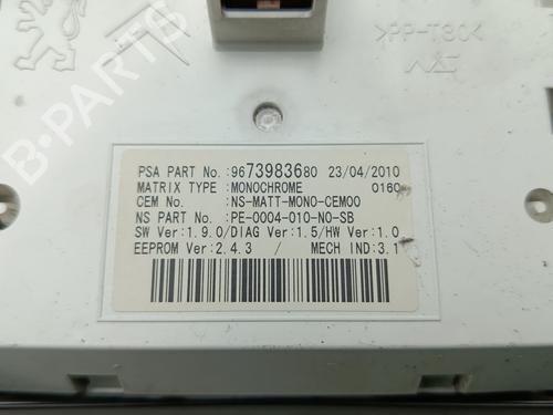 Instrument cluster PEUGEOT RCZ 1.6 16V | BP31160954C47