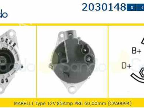 Alternator FIAT PUNTO (188_) 1.9 JTD 80 (188.237, .257, .337, .357) | BP2863352M7 