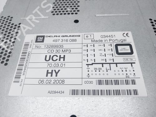 Radio OPEL ASTRA H (A04) 1.7 CDTI (L48) | BP13884379E6 