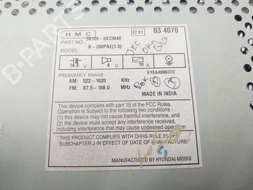 Radio HYUNDAI i10 I (PA) 1.1 | BP30153078E6