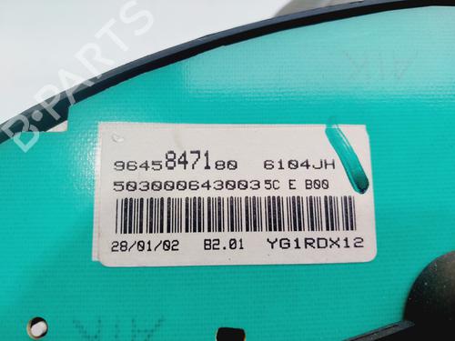Instrument cluster PEUGEOT 206 Hatchback (2A/C) 1.6 16V | BP27661191C47 