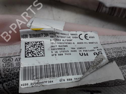 Left curtain airbag SEAT IBIZA V (KJ1, KJG)  | BP9743025C11 