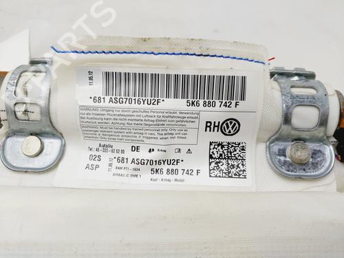 Right curtain airbag VW GOLF VI (5K1)  | BP29390875C12 