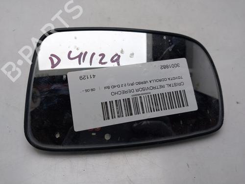 Used Right mirror glass Right mirror glass TOYOTA COROLLA Verso (ZER_, ZZE12_, R1_) 2.2 D-4D (AUR10_, AUR10R) (136 hp) 33287025 33287025