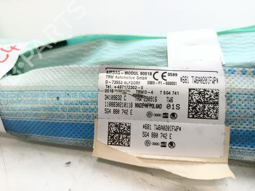Right curtain airbag VW GOLF VII Variant (BA5, BV5)  | BP29390881C12 