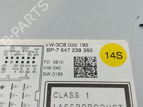 Radio VW GOLF VI (5K1)  | BP29531595E6 